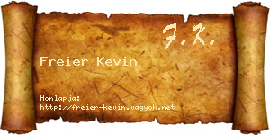 Freier Kevin névjegykártya